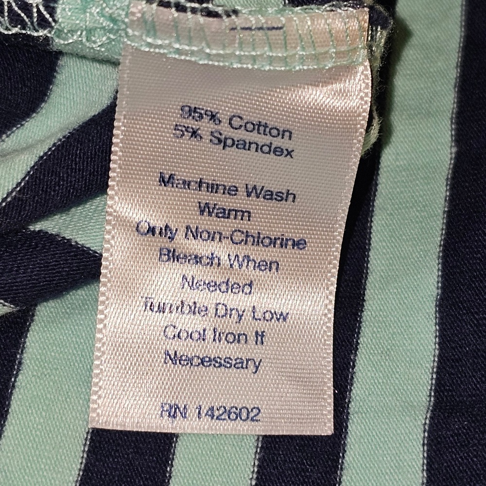 STS Sail To Sable Womens Navy Green Striped Maxi‎ Tank Dress Medium - Picture 4 of 4